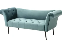 Chaiselong NANTILLY Velour Blågrøn