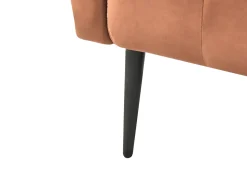 Chaiselong NANTILLY Velour Guldbrun