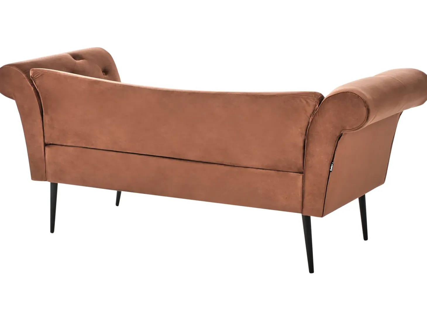 Chaiselong NANTILLY Velour Guldbrun
