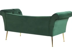 Chaiselong NANTILLY Velour Mørkegrøn