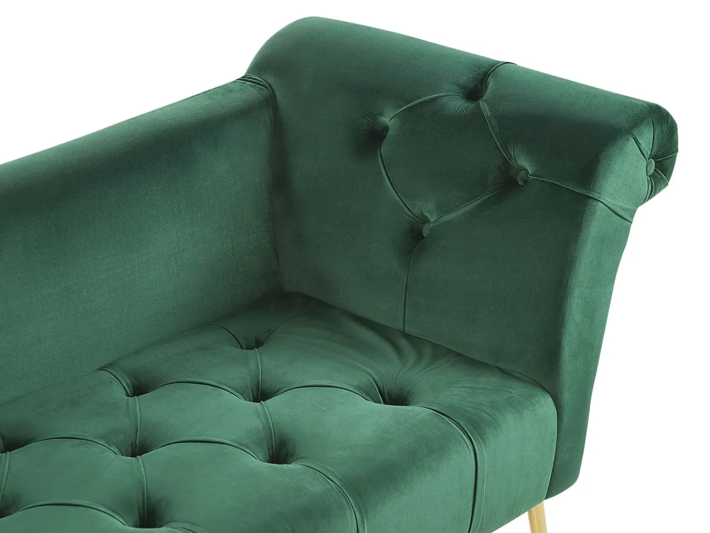 Chaiselong NANTILLY Velour Mørkegrøn