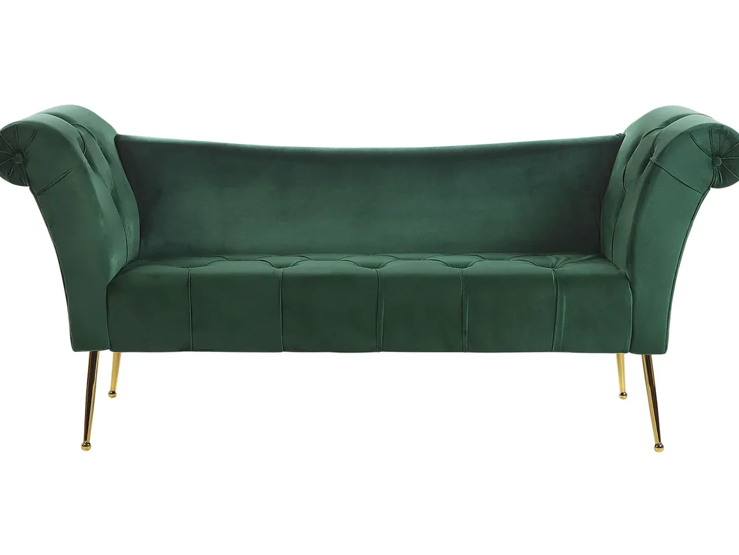 Chaiselong NANTILLY Velour Mørkegrøn