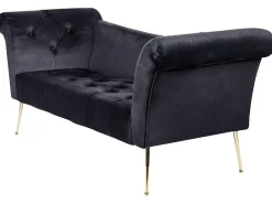 Chaiselong NANTILLY Velour Sort