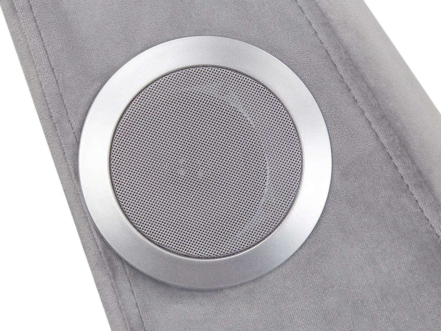 Chaiselong SIMORRE Velour Grå Med indbygget Bluetooth-højttaler
