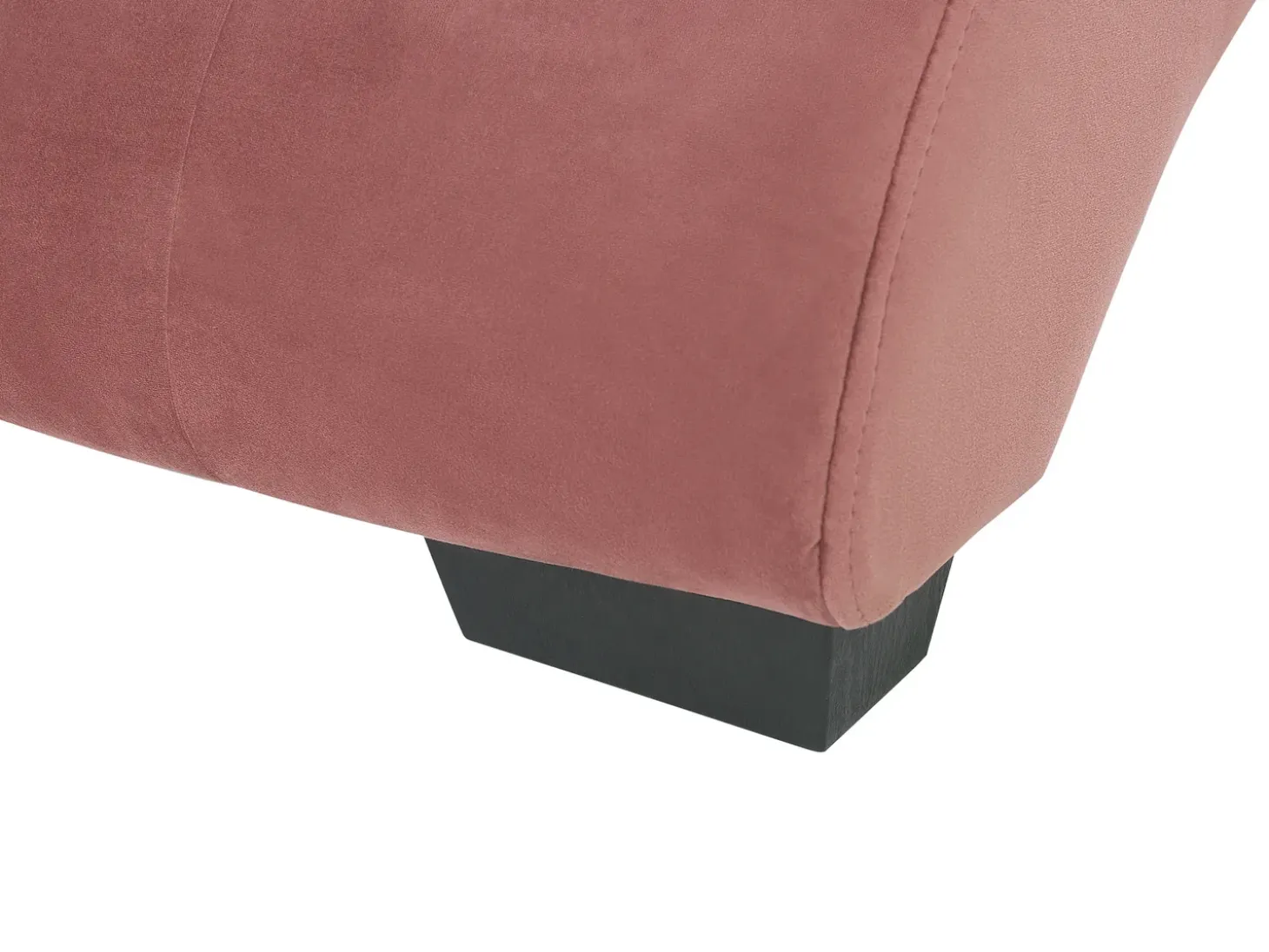 Chaiselong SIMORRE Velour Pastellrosa Med indbygget Bluetooth-højttaler