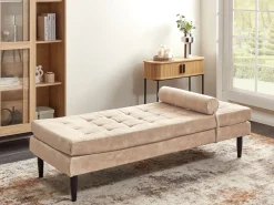 Chaiselong USSEL Velour Beige