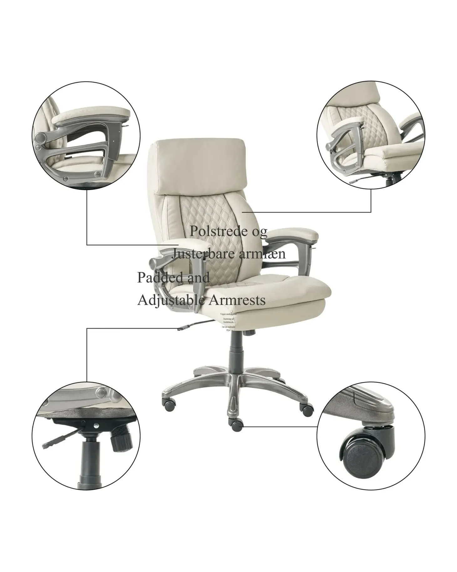Chefstol GALLANT Kunstlæder Beige