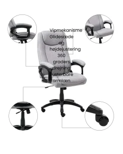 Chefstol GRACEFUL Hør Grå