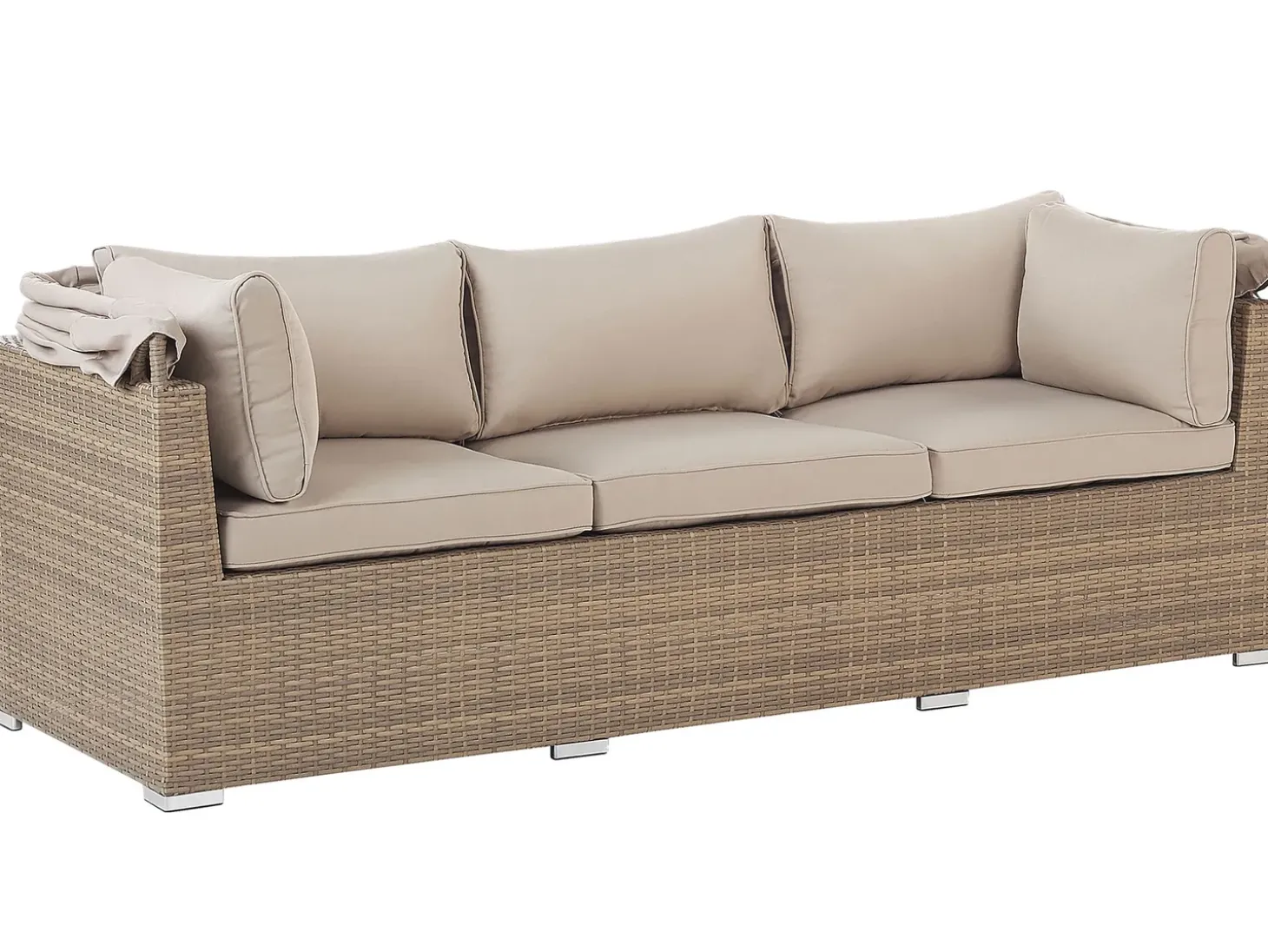 COCCOLIA 5 personers Loungesæt med bord Beige PE-rattan