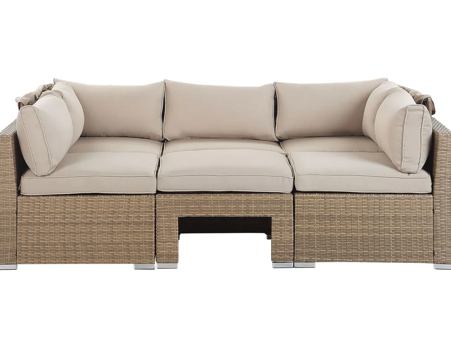 COCCOLIA 5 personers Loungesæt med bord Beige PE-rattan