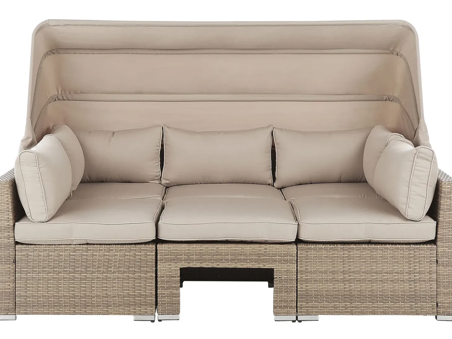 COCCOLIA 5 personers Loungesæt med bord Beige PE-rattan