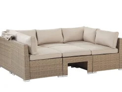 COCCOLIA 5 personers Loungesæt med bord Beige PE-rattan