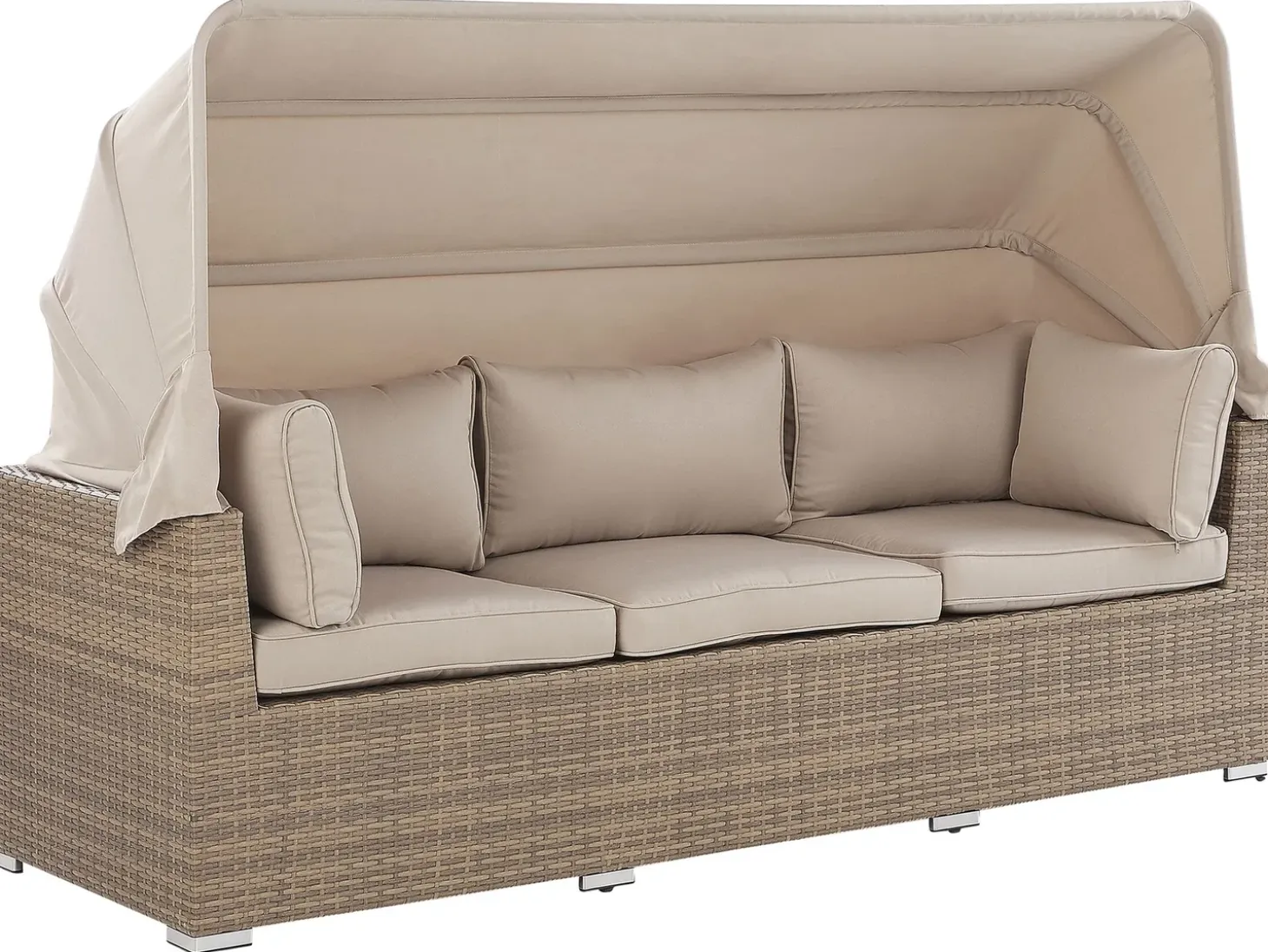 COCCOLIA 5 personers Loungesæt med bord Beige PE-rattan