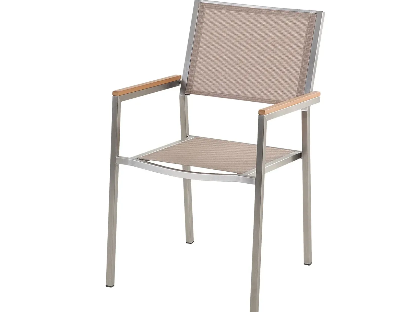 COSOLETO/GROSSETO 4 personers Havemøbelsæt Hvid/beige Hærdet glas Marmor effekt