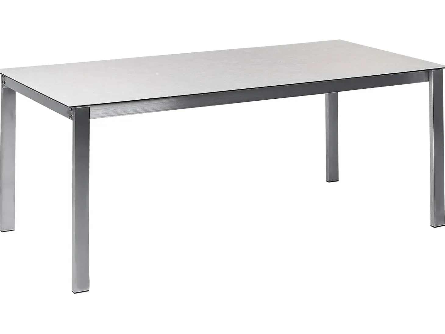 COSOLETO/GROSSETO 4 personers Havemøbelsæt Hvid/beige Hærdet glas Marmor effekt