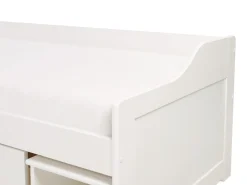 Daybed med opbevaring Fyretræ ROYVILLE 90 x 200 cm Hvid