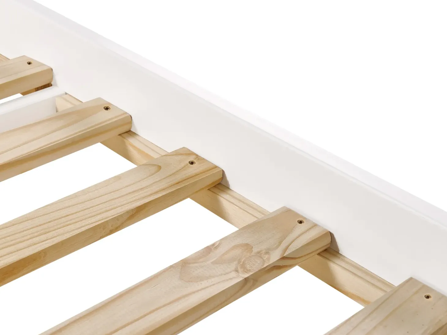 Daybed med opbevaring Fyretræ ROYVILLE 90 x 200 cm Hvid