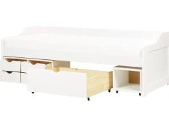Daybed med opbevaring Fyretræ ROYVILLE 90 x 200 cm Hvid