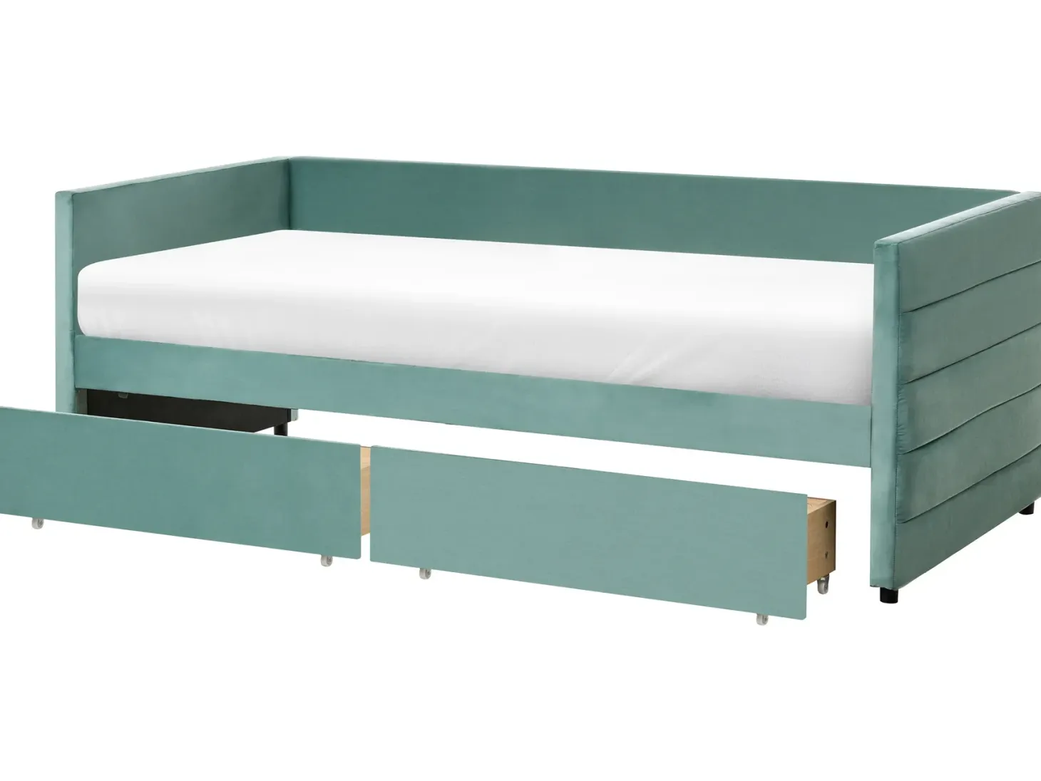 Daybed med opbevaring Velour MARRAY 90 x 200 cm Mintgrøn