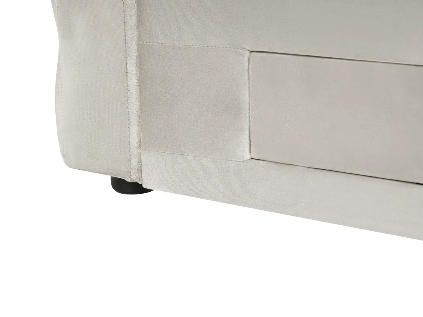 Daybed med opbevaring Velour MEUDON 90 x 200 cm Grå