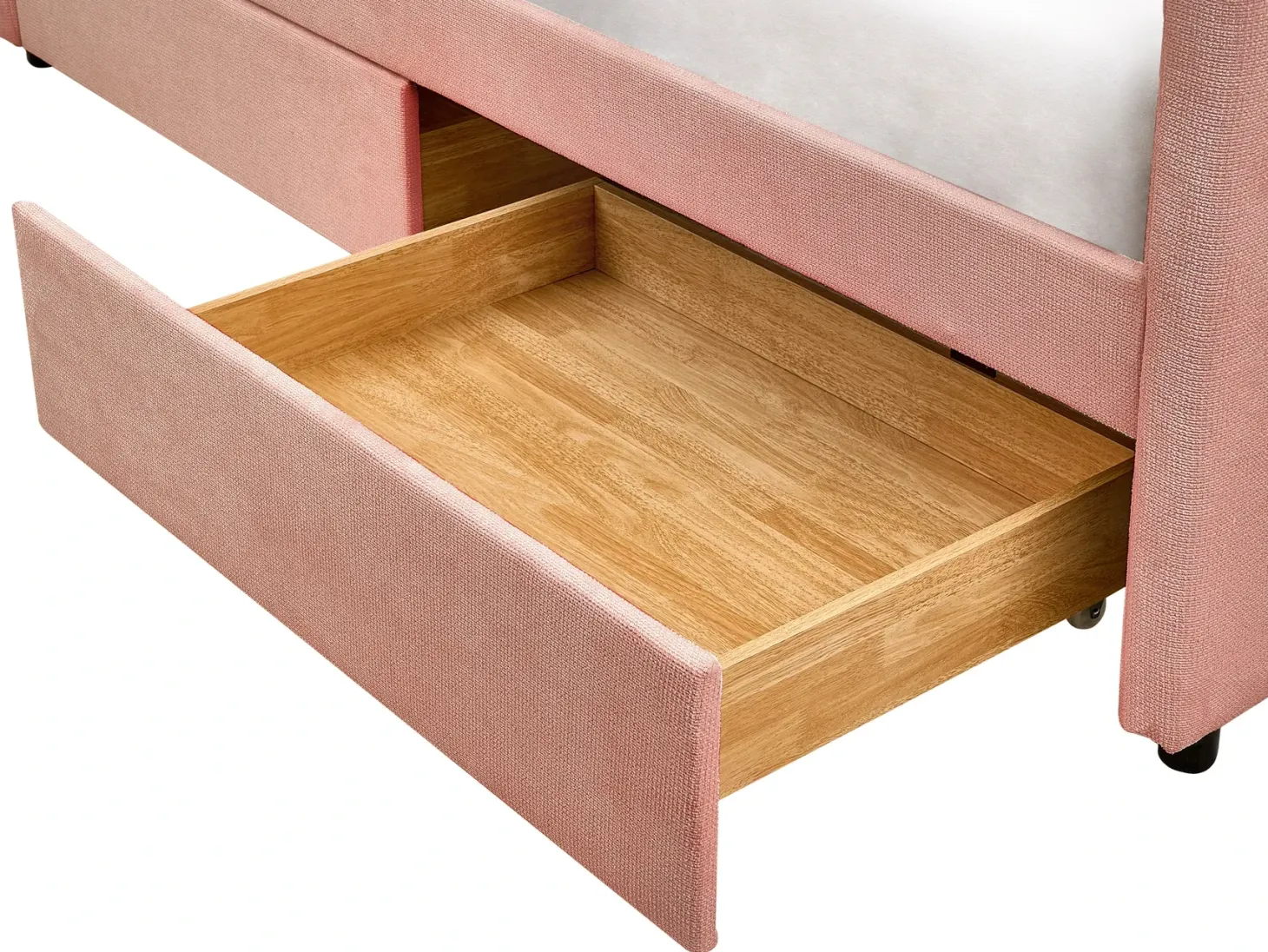 Daybed med opbevaring VITTEL 90 x 200 cm Lyserød