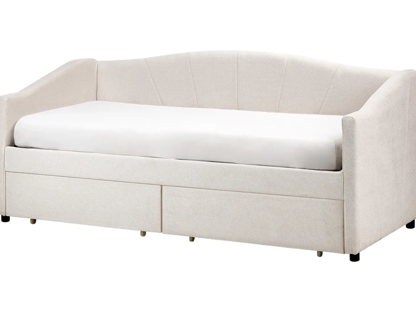 Daybed med opbevaring VITTEL 90 x 200 cm Lys Beige