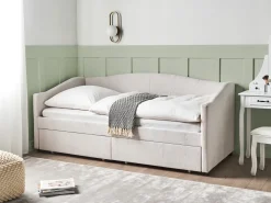 Daybed med opbevaring VITTEL 90 x 200 cm Lys Beige