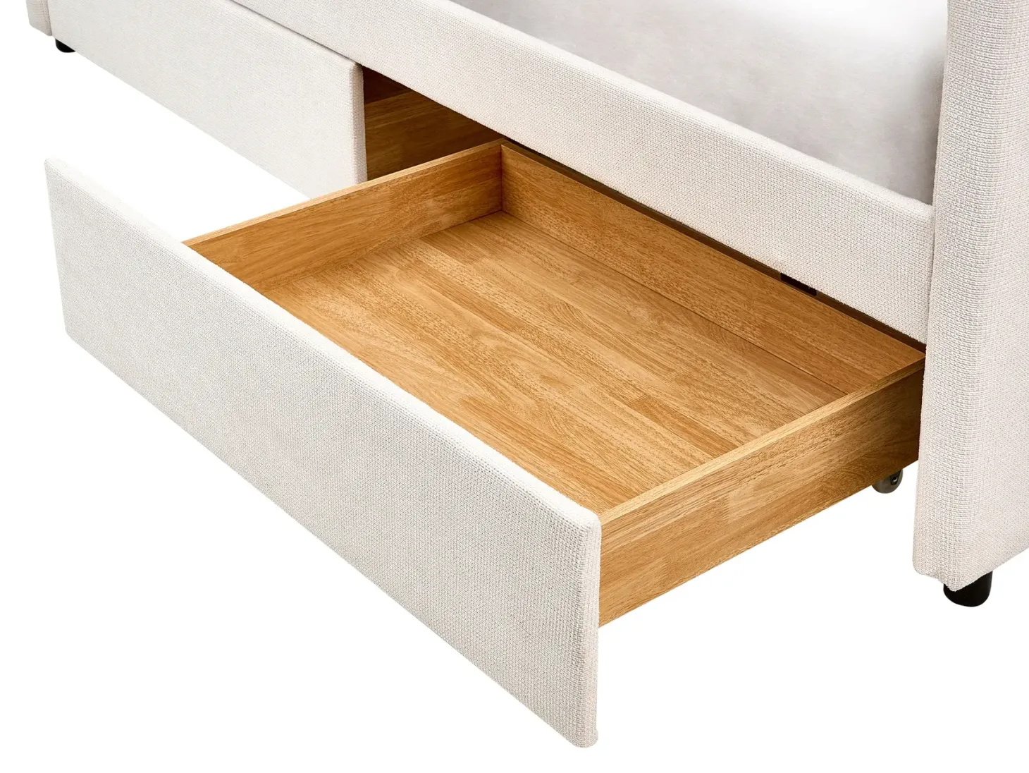 Daybed med opbevaring VITTEL 90 x 200 cm Lys Beige