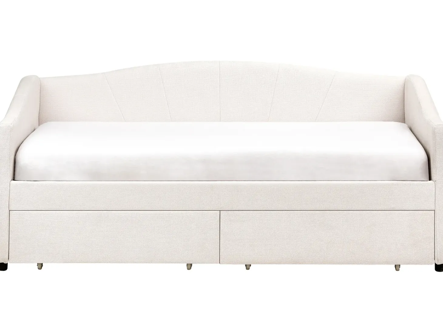 Daybed med opbevaring VITTEL 90 x 200 cm Lys Beige