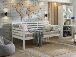 Daybed Træ THEZA 90 x 200 cm Hvid