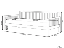 Daybed Træ TRICOT 90 x 200 cm Lysebrun