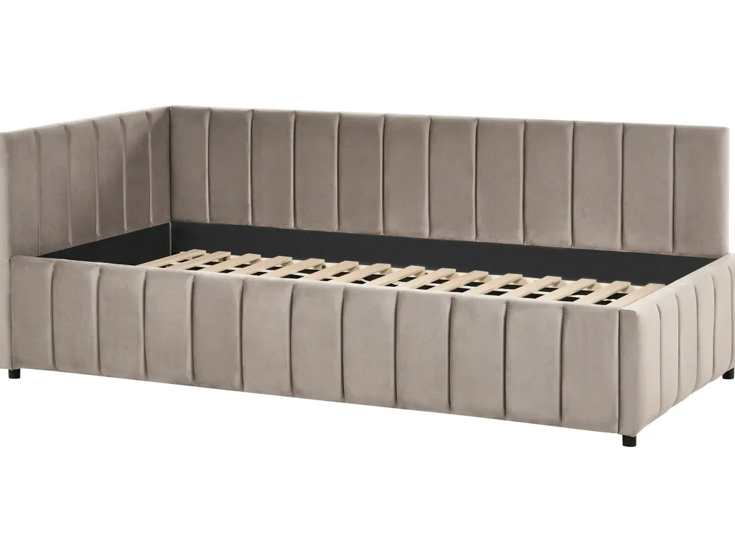 Daybed Velour LISIEUX 90 x 200 cm Brungrå