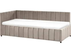 Daybed Velour LISIEUX 90 x 200 cm Brungrå