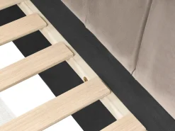 Daybed Velour LISIEUX 90 x 200 cm Brungrå