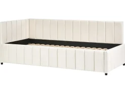 Daybed Velour LISIEUX 90 x 200 cm Cremehvid