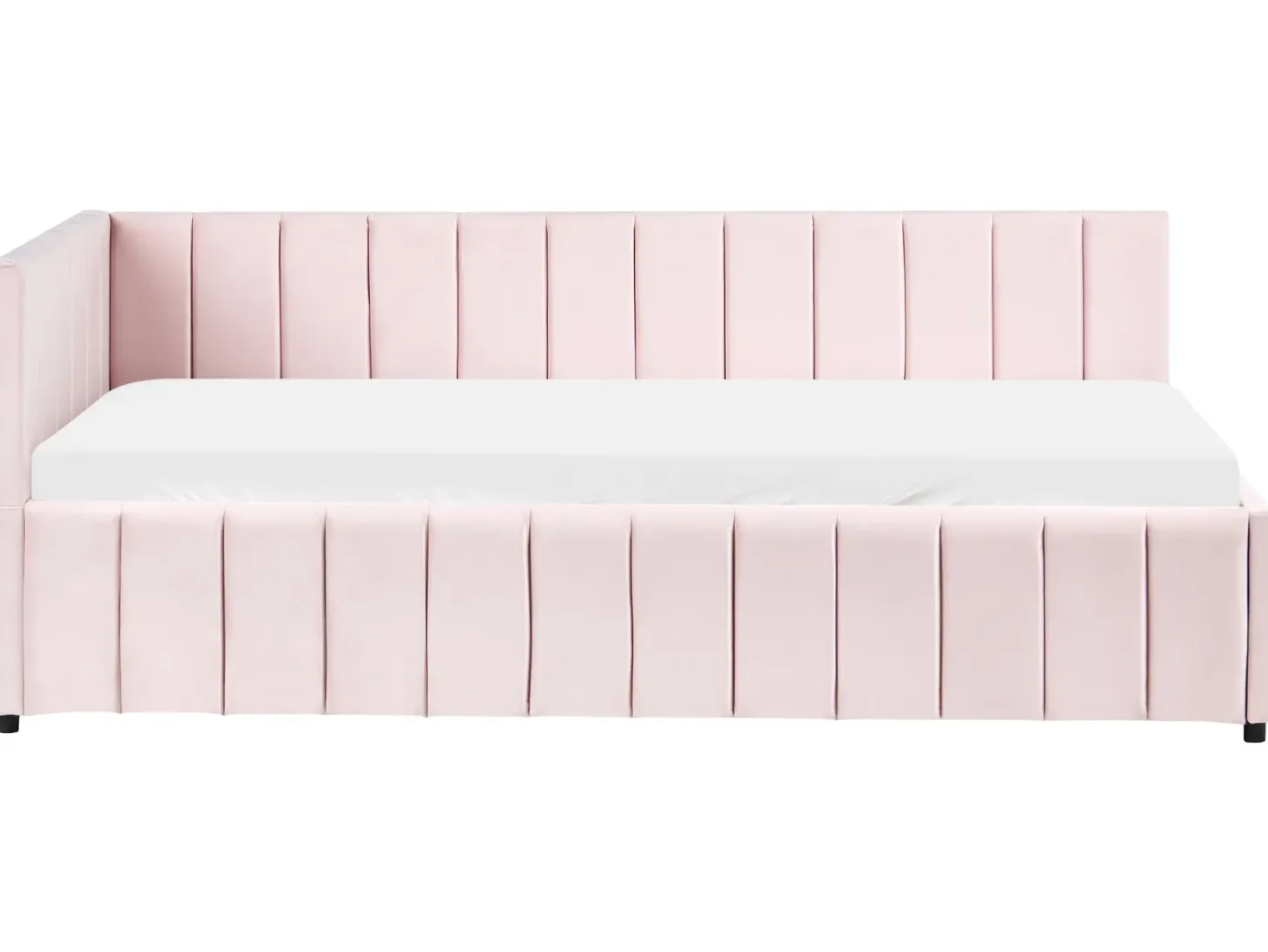 Daybed Velour LISIEUX 90 x 200 cm Pastellrosa