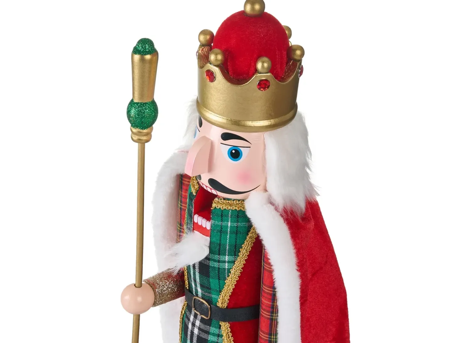Dekorativ figur HALLSJON Nøddeknækker 50 cm Rood/groen