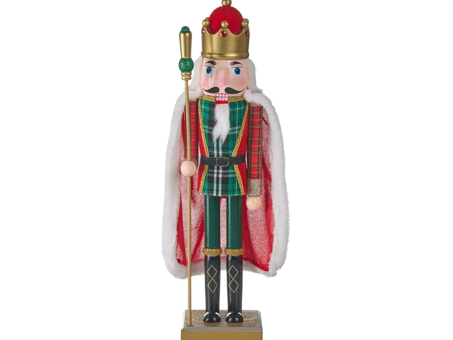 Dekorativ figur HALLSJON Nøddeknækker 50 cm Rood/groen
