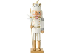Dekorativ figur LJUNGAN Nøddeknækker 37 cm Hvid