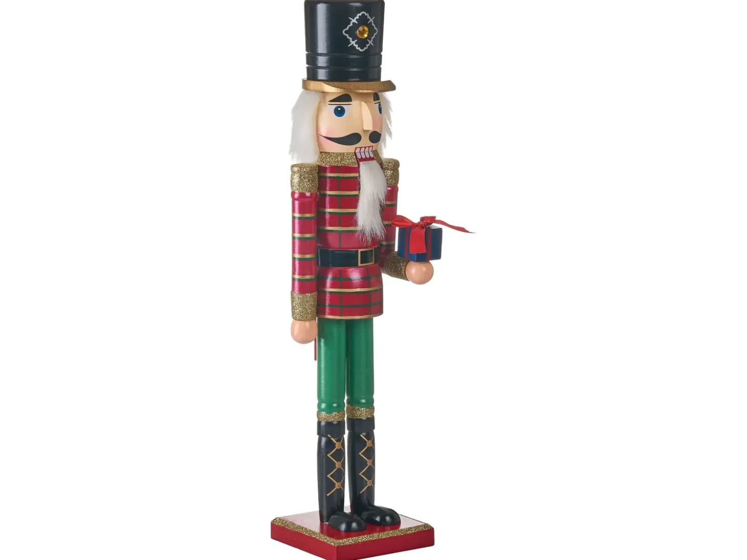 Dekorativ figur RODSJON Nøddeknækker 50 cm Rød