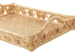 Dekorativ bakke CALAYAN Rattan Beige