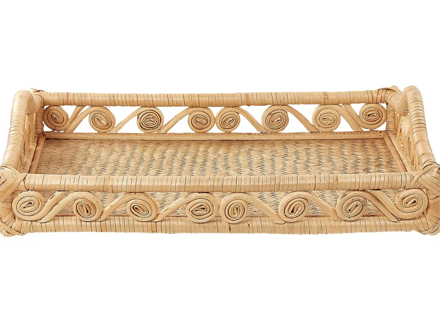 Dekorativ bakke CALAYAN Rattan Beige