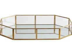 Dekorativ bakke CHABRIS Glas Guld