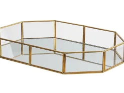 Dekorativ bakke CHABRIS Glas Guld