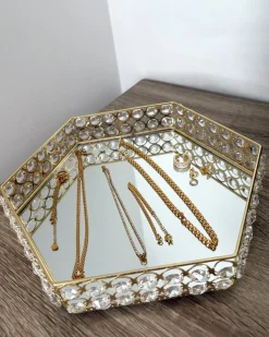Dekorativ bakke VATAN Glas Guld