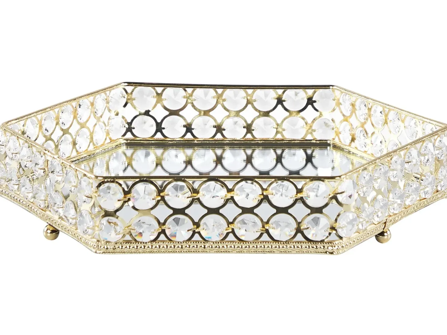 Dekorativ bakke VATAN Glas Guld