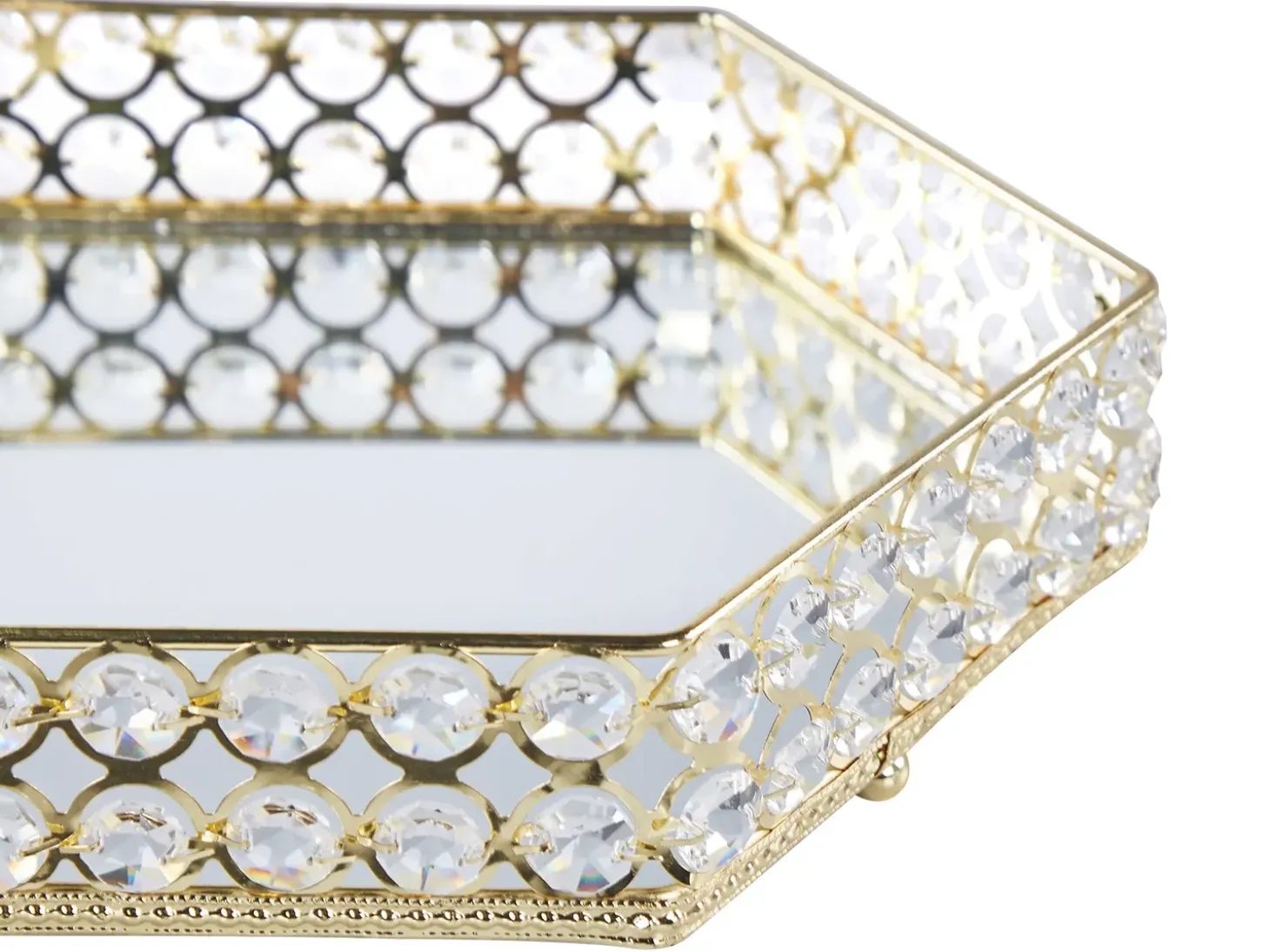 Dekorativ bakke VATAN Glas Guld