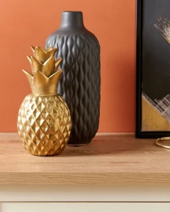 Dekorativ figur Ananas TYANA Keramik Guld