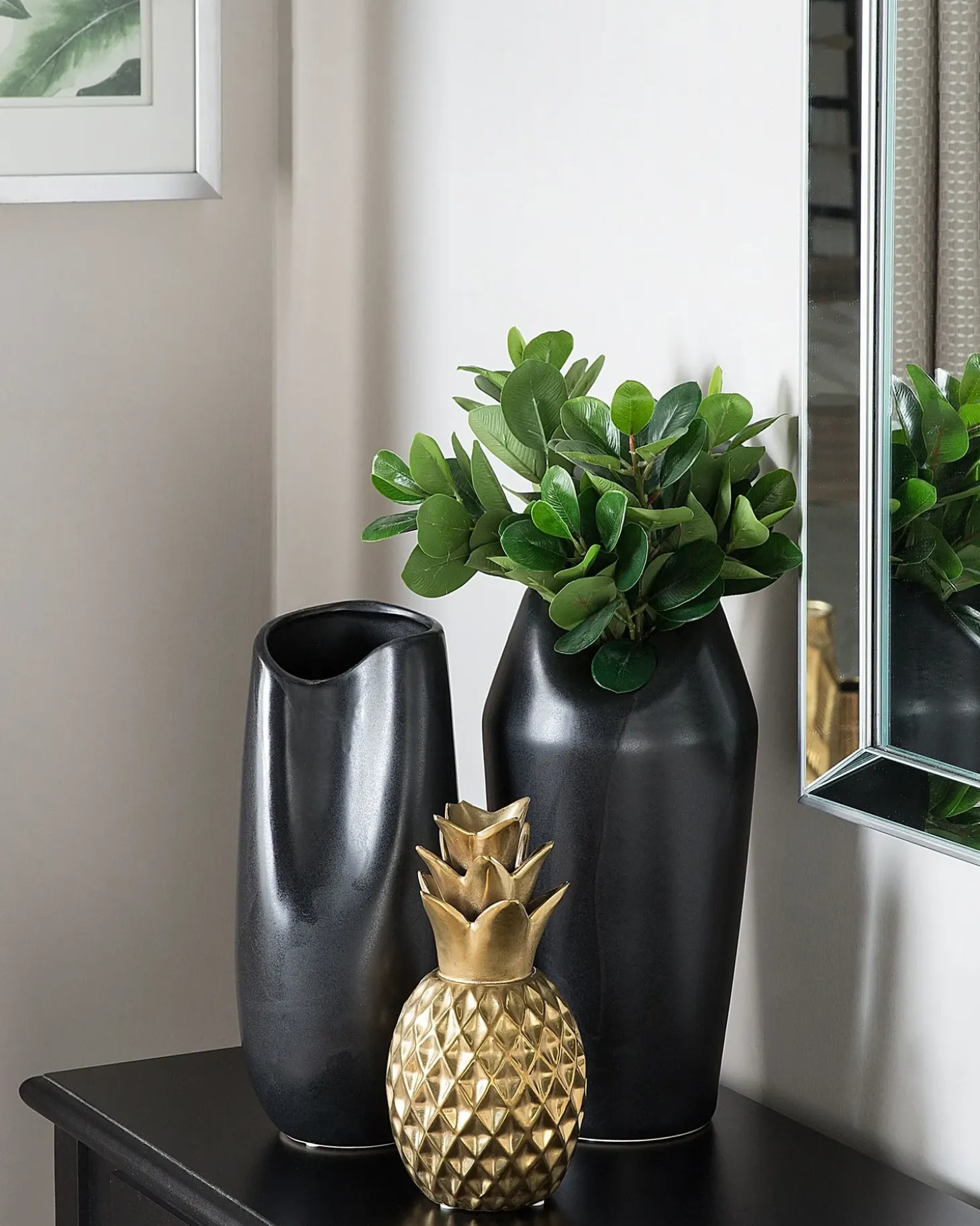 Dekorativ figur Ananas TYANA Keramik Guld