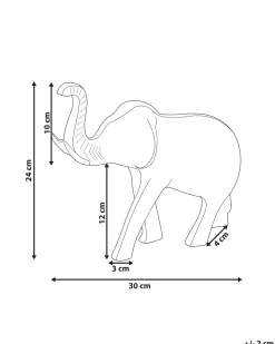 Dekorativ figur Elefant MIOGOST Metal Sølv